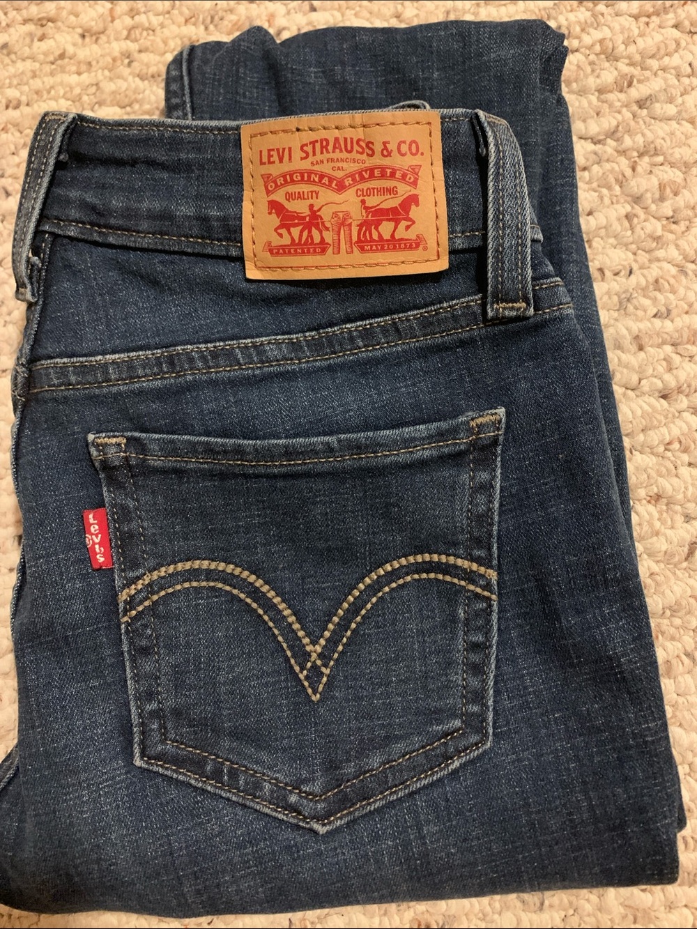 Levi Strauss 535 super skinny jeans size 26 Dark Blue High-Rise Skinny Jeans